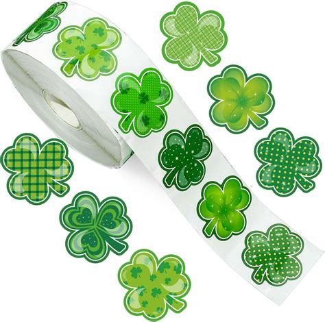 Amazon Zonon 1000 Pieces St Patrick S Day Stickers Roll 1 5 Inch