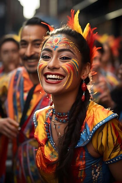 Premium AI Image | Colombian People Celebrating Their Vibrant Culture ...