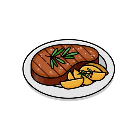 Steak Dinner Royalty Free Stock SVG Vector and Clip Art