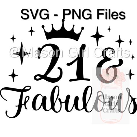 21st Birthday Svg Svg Cut File Digital Download Digital Etsy