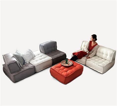 Floor Cushion Sofa Seat With Backrest Japanese Inspired Style