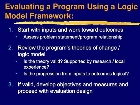 Ppt Using A Logic Model Framework For Program Planning And Evaluation Powerpoint Presentation