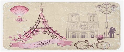 East Urban Home Floral Pariss Landmarks Eiffel Tower Hot Air Balloon