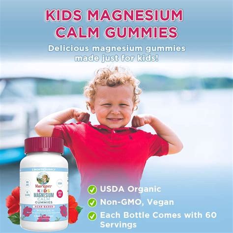Maryruths Kids Magnesium Citrate Gummies 2 Month Supply Non Gmo