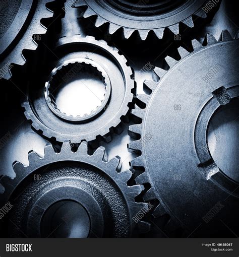 Closeup Metal Cog Image And Photo Free Trial Bigstock