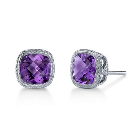 Amethyst Bezel Earrings Vernon Jewelers