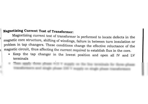 SOLUTION Magnatizing Current Test Of Transformer Studypool