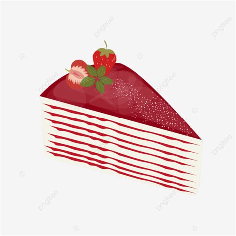 Vector Illustration Of Red Velvet Mille Crepe Cake Mille Crepes Mile