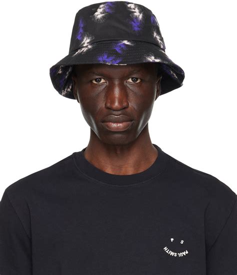 Chapeau Bob Noir Motif Sun Flare Paul Smith En Solde