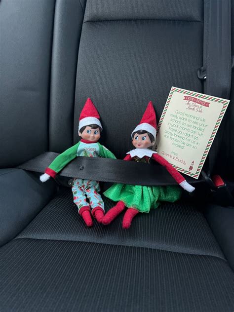 Elf On The Shelf Riding In The Car