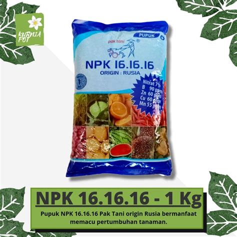 Jual Pupuk Mutiara Npk Pak Tani Kemasan Kg Nutrisi Tanaman