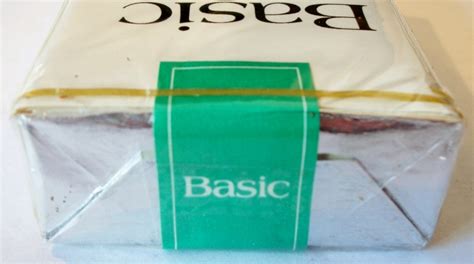 Basic Menthol Lights King Size Vintage American Cigarette Pack