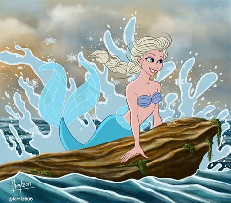 ELSA MERMAID By FERNL On DeviantArt Disney Artwork Disney Princesses