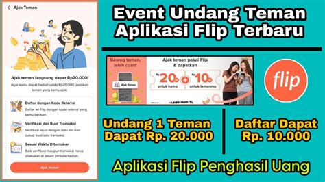 Event Undang Teman Aplikasi Flip Terbaru Undang Teman Dapat Rp