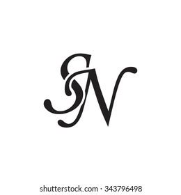 Sn Initial Monogram Logo Stock Vector Royalty Free