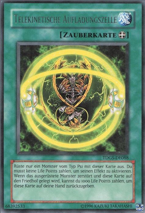 Recollectibles Sammelkarte Yugioh Karte Telekinetische Aufladungszelle