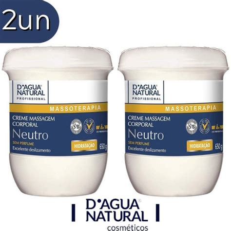 Kit 2x Creme De Massagem Corporal Neutro 650g Dágua Natural Netshoes