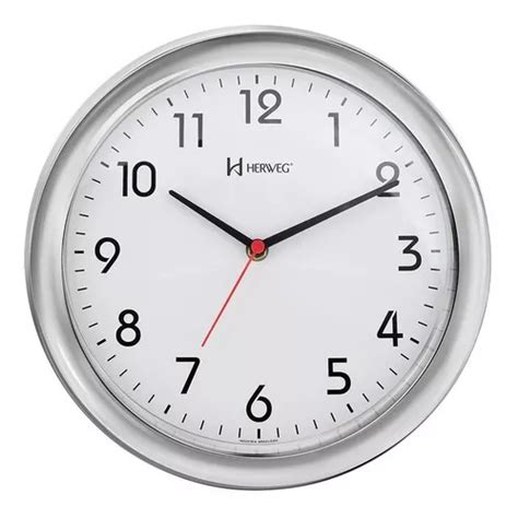 Herweg 6635 028 Reloj De Pared Cromado 28 Cm MercadoLibre