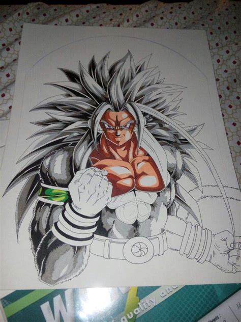 Ssj5 Goku Drawing Colored Pencils Dragonballz Amino