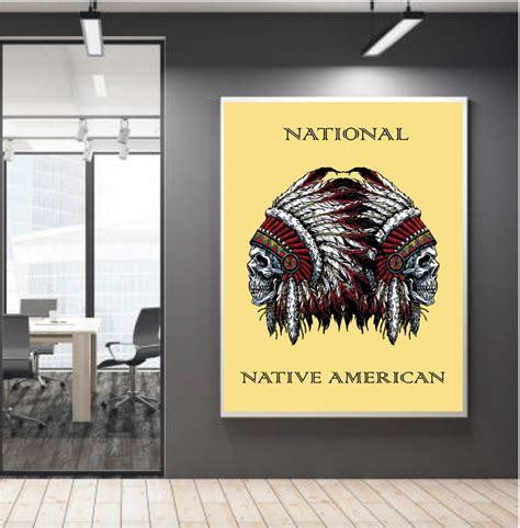 National Native American Tribal Poster Native Indian In Etsy