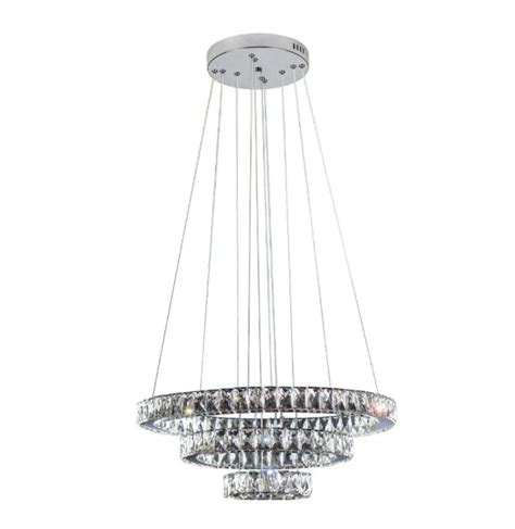 PENDENTE TOKYO LED REDONDO 3 ANÉIS 77W 60CM 4000K LUZ NEUTRA VS60603CZP