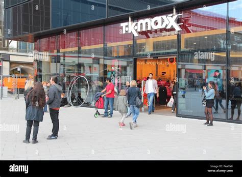 Berlin Germany August 25 2014 People Visit Tk Maxx Store In