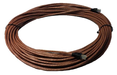 RiteAV 50 FT Cat6 Brown Ethernet Network RJ45 Patch Cord Pure Copper