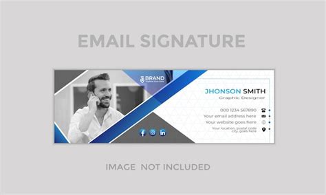 Premium Vector Modern Email Signature Template Design