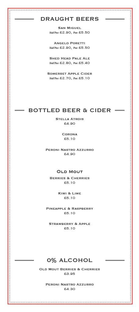 menu  flames steakhouse wakefield