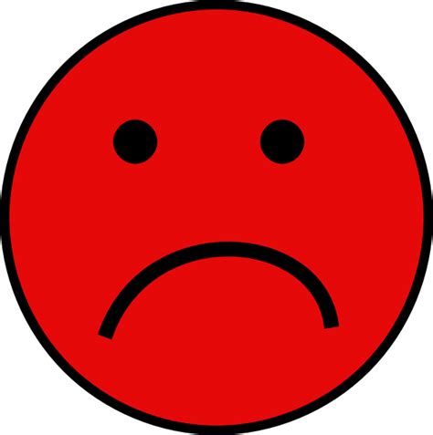 Red Sad Face Clip Art At Vector Clip Art Online Royalty