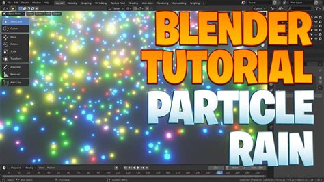 Blender Tutorial Particle Rain YouTube