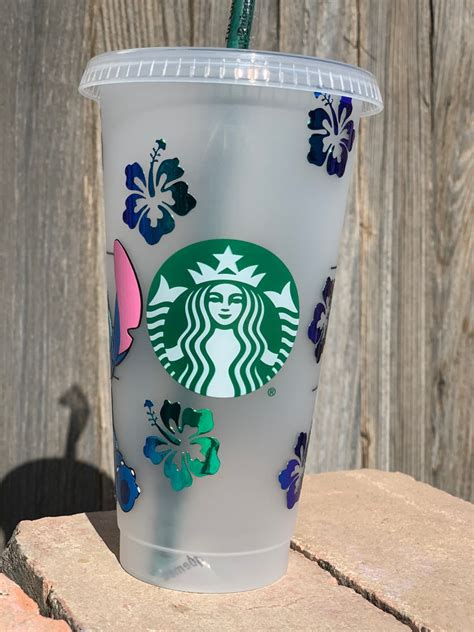 Stitch Starbucks Cold Cup Stitch Tumbler Disney Lilo And Etsy