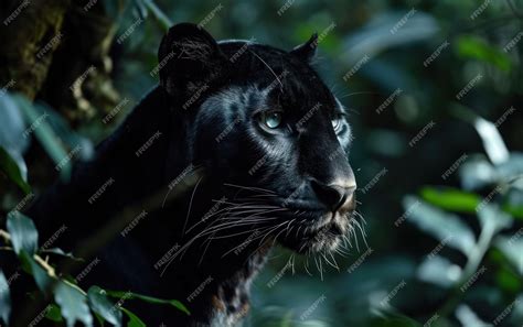 Premium Photo | Black panther enigmatic presence in the shadows of the ...