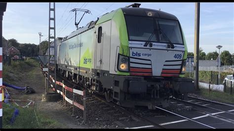 Vectron Locomotive Bls Cargo With Container Intermodal Train At