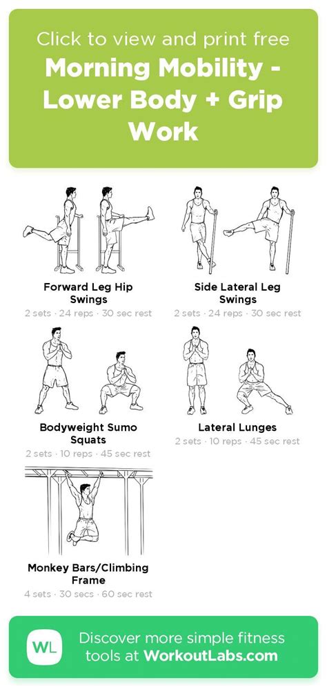 Morning Mobility Lower Body Grip Work WorkoutLabs Fit Workout