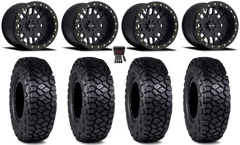 Method 406 Beadlock 15 Wheels Black 30 Intersect Tires Can Am Maverick X3 Honda Pioneer 1000