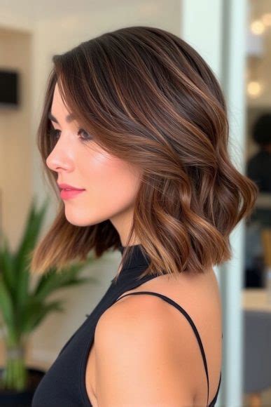 50 Wavy Lob Haircuts For Effortless Glamour Rich Chestnut Long Bob Waves