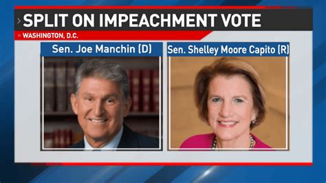 Manchin Capito Split On Impeachment Vote Saturday