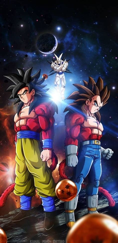 Goku And Vegeta Super Saiyan 4 Vs Omega Shenron