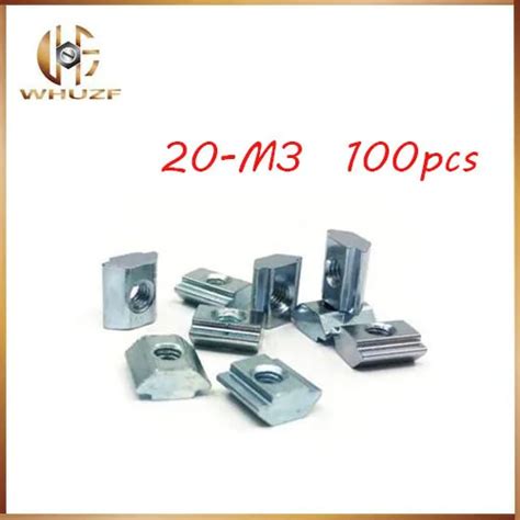 Pcs Lot T Sliding Nut Block Square Nuts M For Aluminum Profile