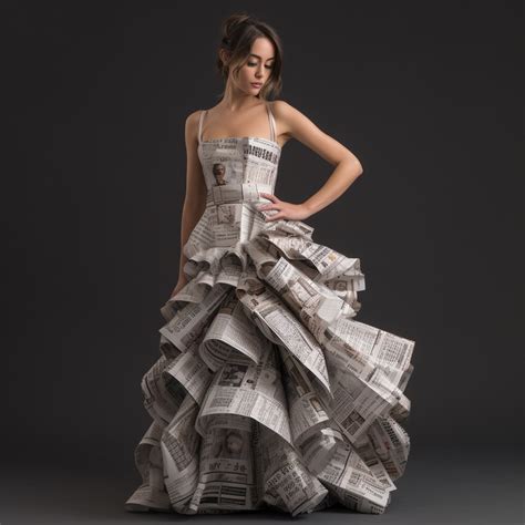 The Newspaper Dress Newspaper Dress Eco Fashion Design Fashion