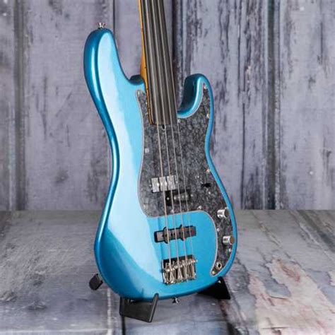 Fender Artist Series Tony Franklin Fretless Precision Bass Lake Placid Blue Guitars Bass