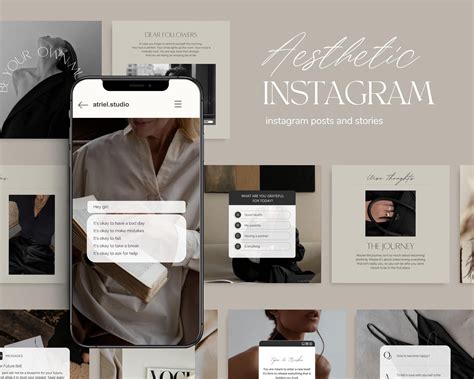 Dark Aesthetic Instagram Templates Atriel