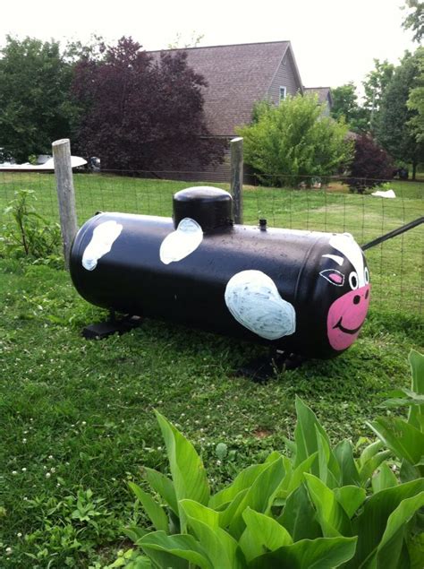 Painted Propane Tank Cow Propane Tank Art Propane Propane Tank