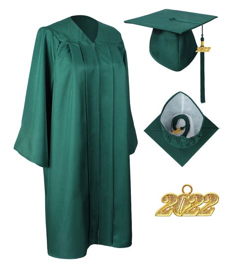 Matte Graduation Gown Cap Tassel Set 2024