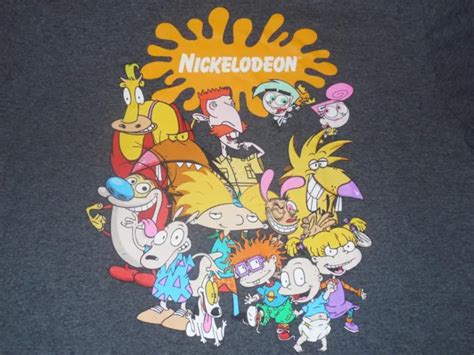 T Shirt Nickelodeon Rugrats Ren Stimpy Rocco Hey Arnold Angry Beavers