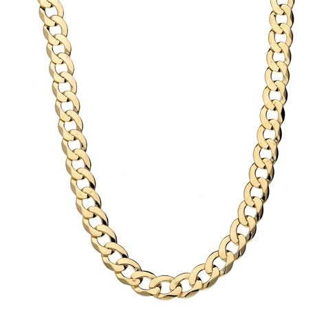 Mens 9ct Yellow Gold 18 Curb Chain Miltons Diamonds