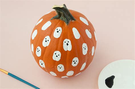 Ghost Painted Pumpkin