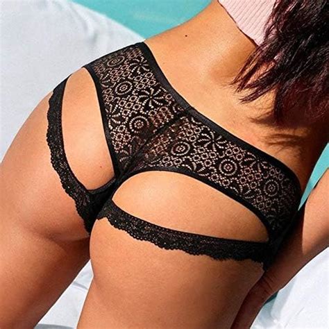 Rongchuang Damen Sexy Spitze Slips Patchwork Muster G String H Schen