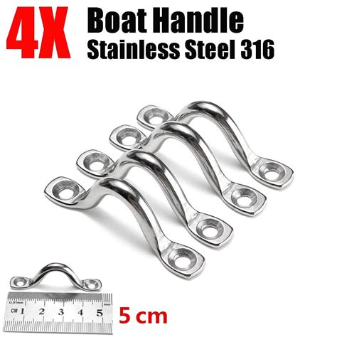 4Pcs 5mm Stainless Steel Wire Eye Strap Boat Marine Tie Down Fender